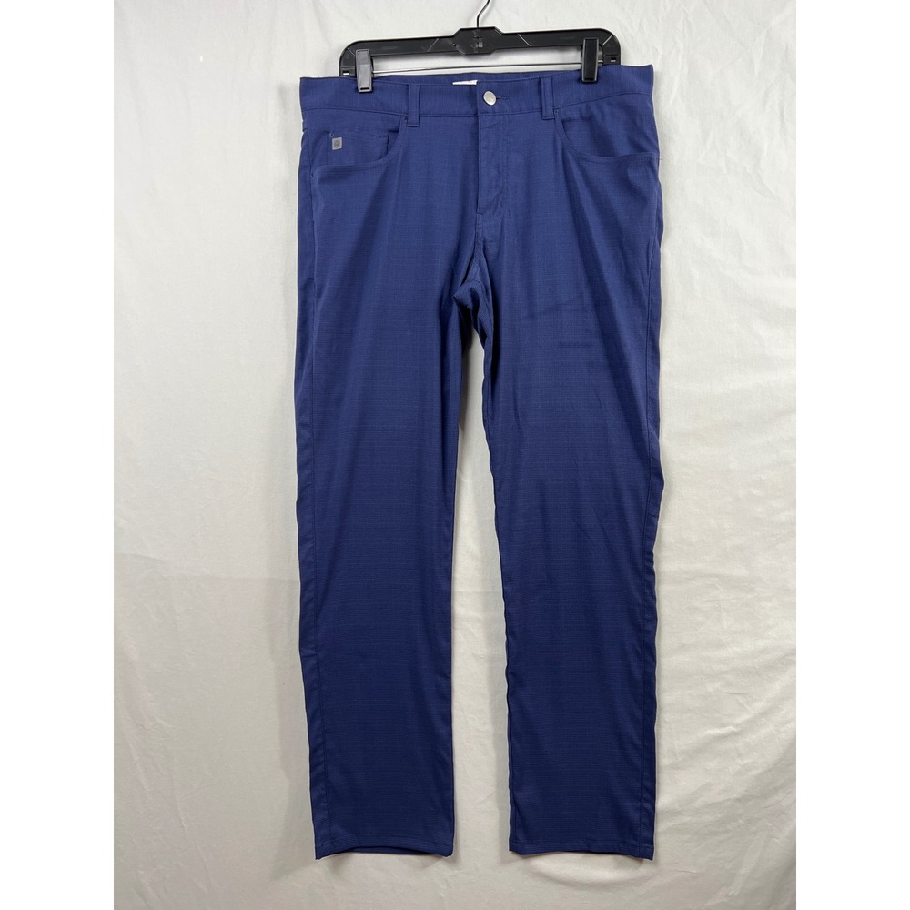 Peter Millar Pants Mens 34 Blue Performance Golf 5-Pocket Quiet Luxury Stretch